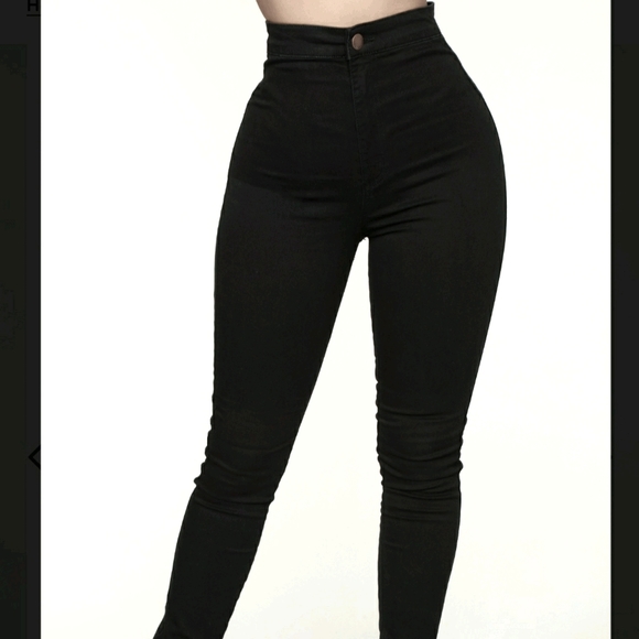 High waisted skinny black jeans - Picture 1 of 3